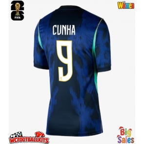 Brazil Matheus Cunha #9 Replica Away Stadium Shirt for Women World Cup 2026 Short Sleeve